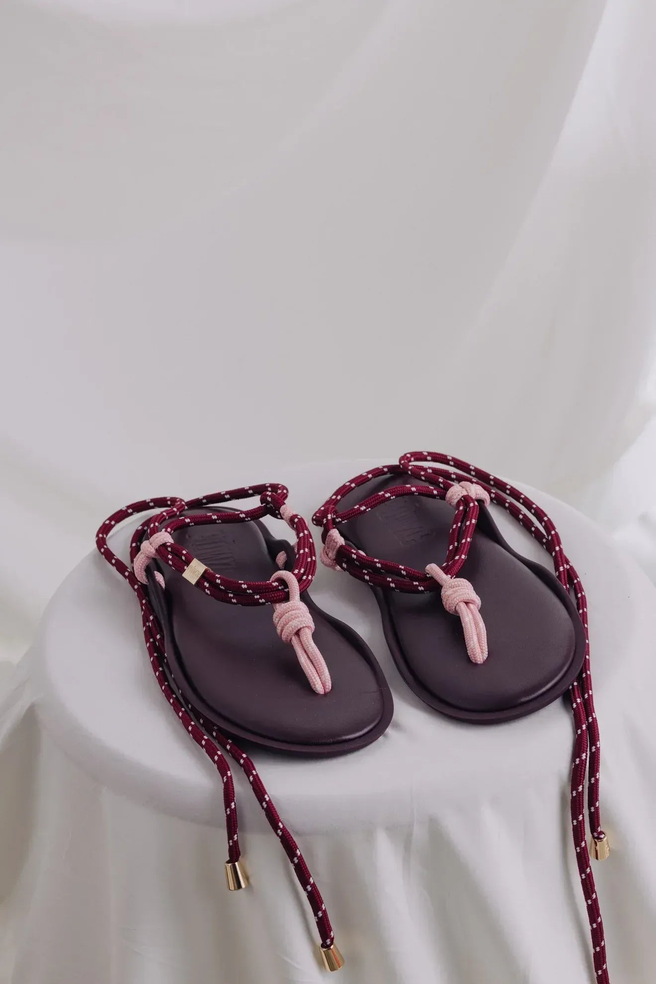 Sandalen Flò Twin in Bordeaux Silver Pink