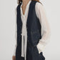 The Denim vest in rinse