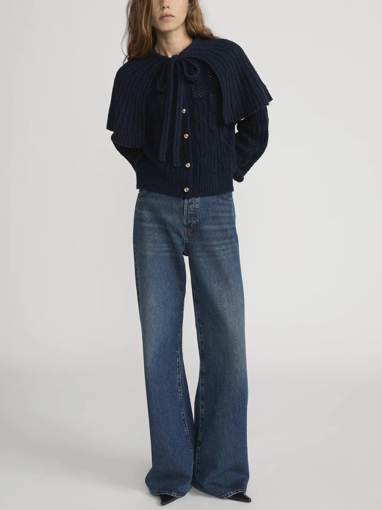 Cardigan The Cape Sweater in Navy