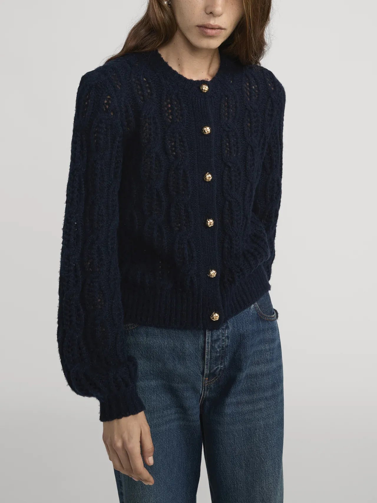 Cardigan The Cape Sweater in Navy