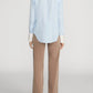 Hose Le Slim Palazzo Modernist Pocket Corduroy in Soft Taupe