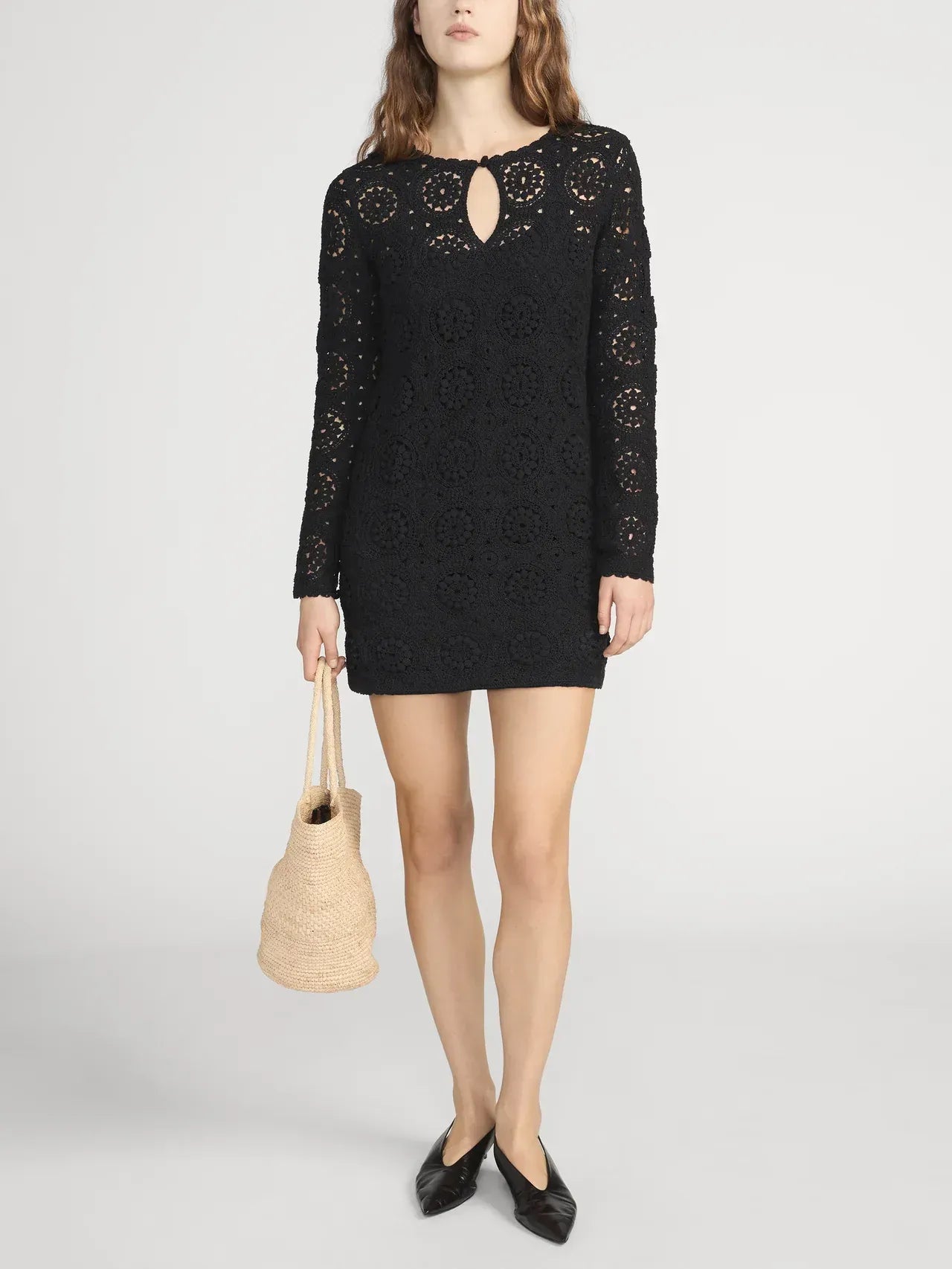 Kleid The Crochet Keyhole in Black