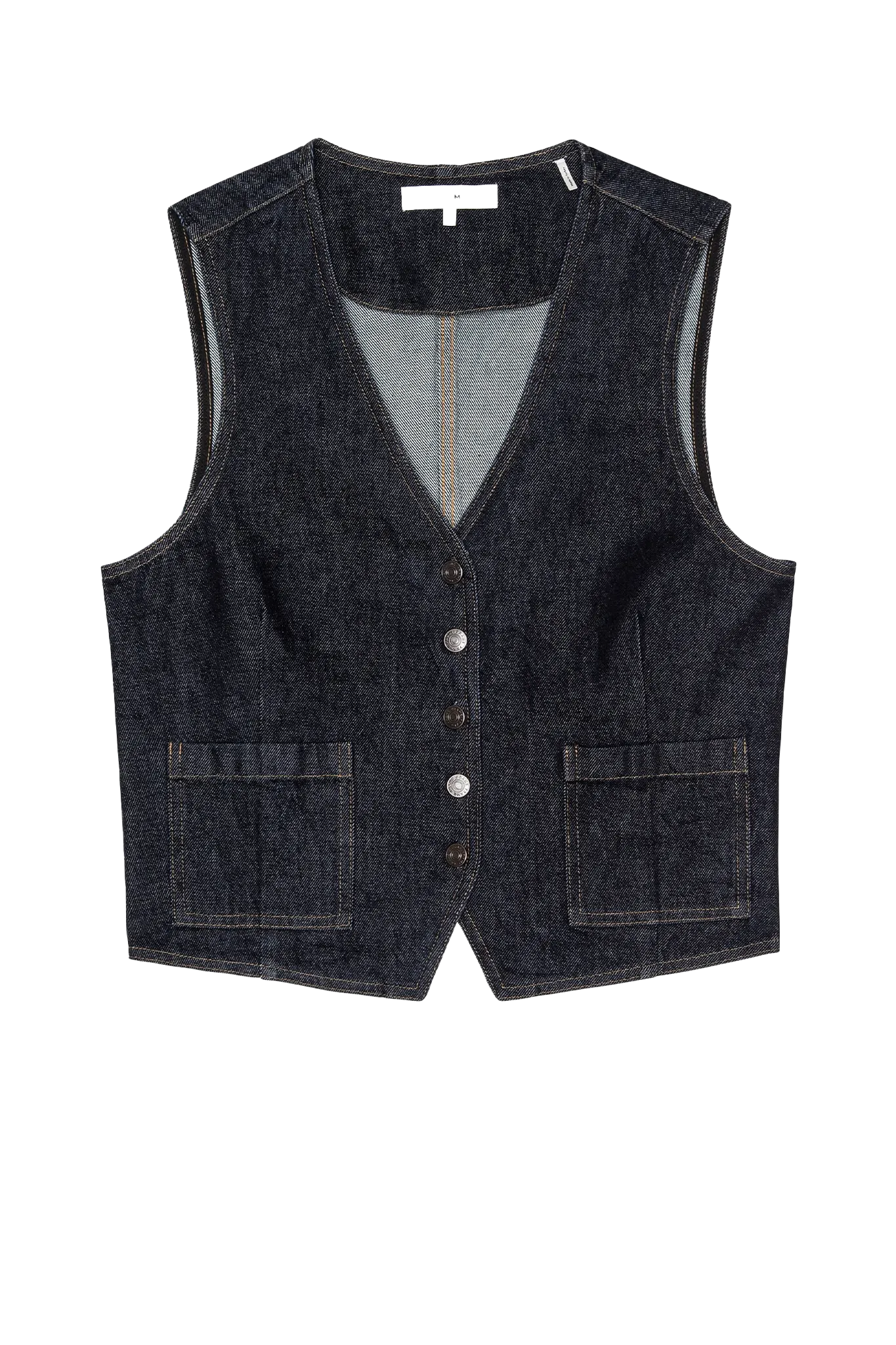 The Denim vest in rinse