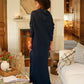 Maxi Sweat Kleid James in Navy