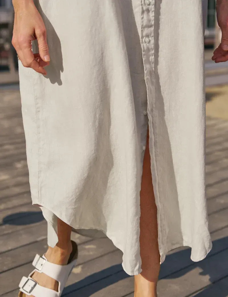 Kleid Megan Button Up in Sand