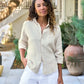 Shirt Eileen Relaxed Button Up in Sand