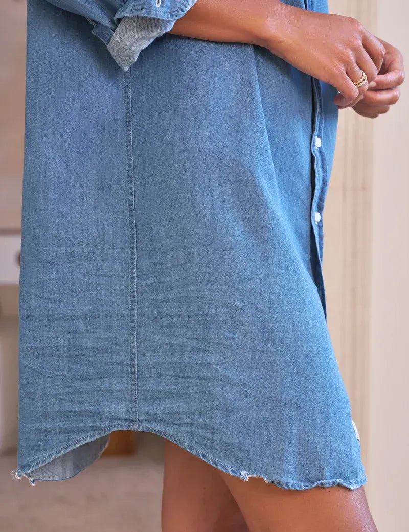 Shirtkleid Mary in Vintage Stonewashed Indigo