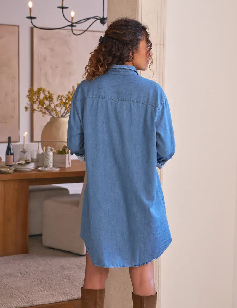 Shirtkleid Mary in Vintage Stonewashed Indigo