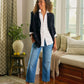 Sweat Jacke Peacoat in Navy