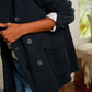 Sweat Jacke Peacoat in Navy