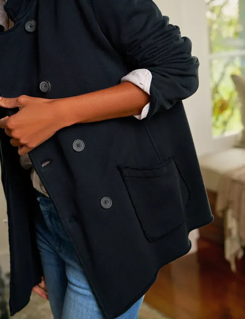Sweat Jacke Peacoat in Navy