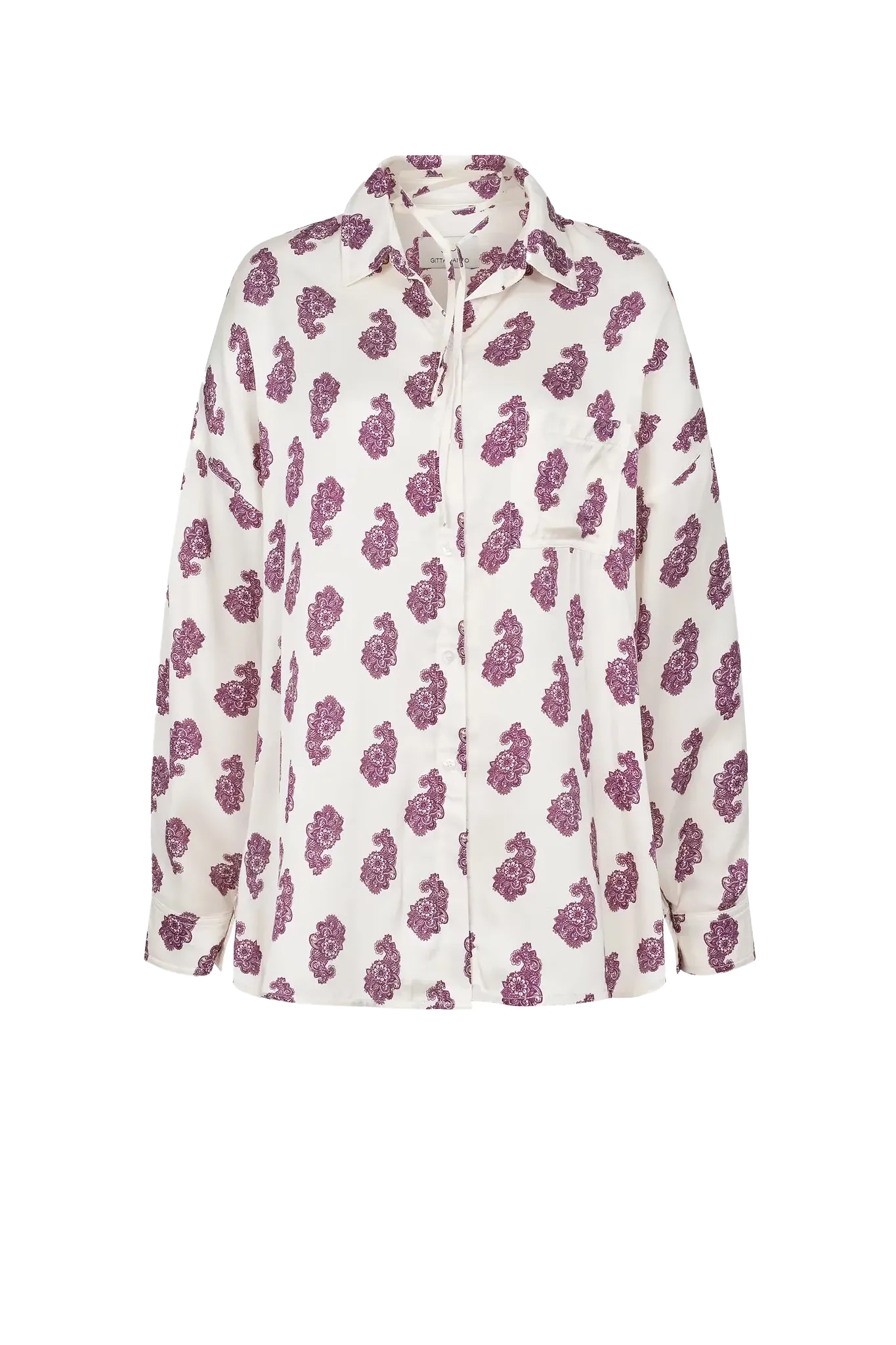 Bluse Jaqueline B in Ecru-Cherry