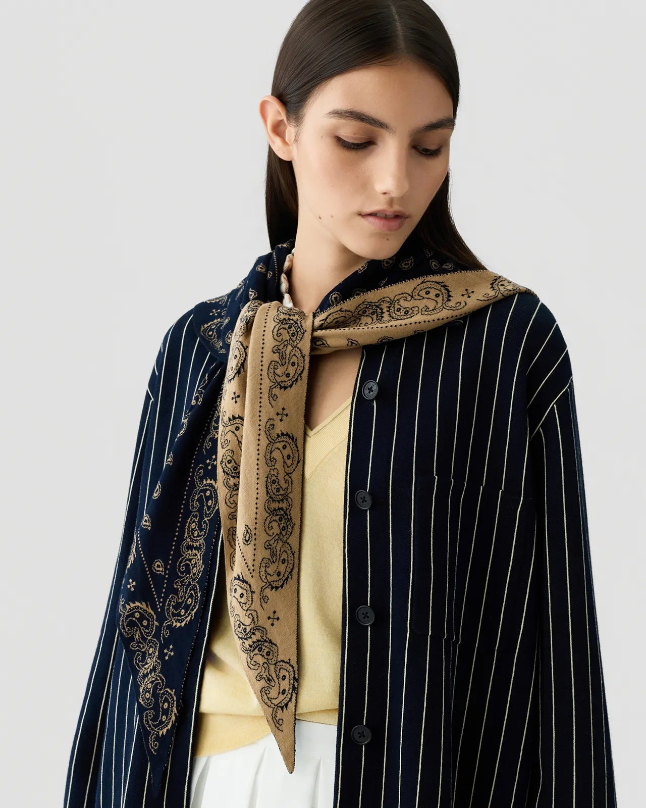 Schal The Wild Rag in Navy Camel