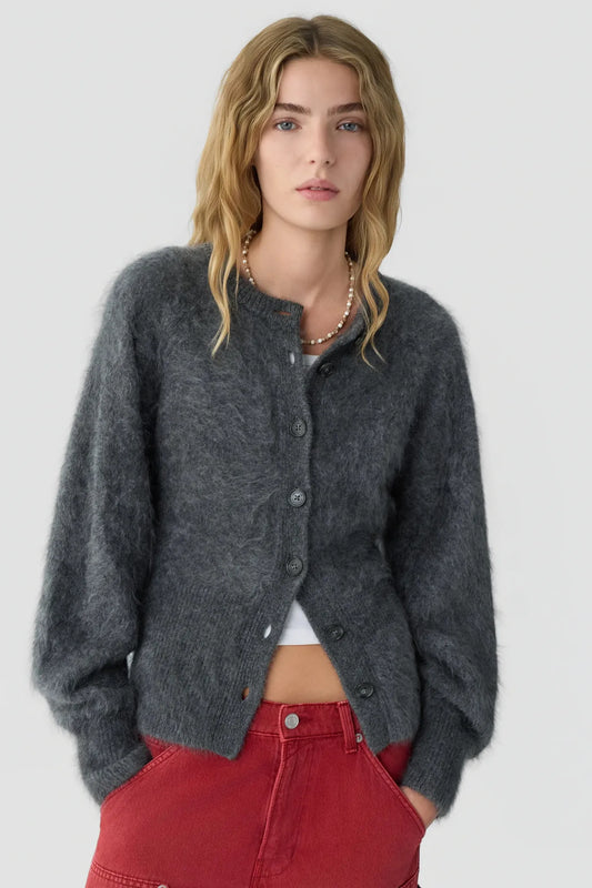 Cardigan Grizzly Sculpted in Charcoal