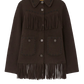 Jacke Western Fringe in Burnt Cocoa