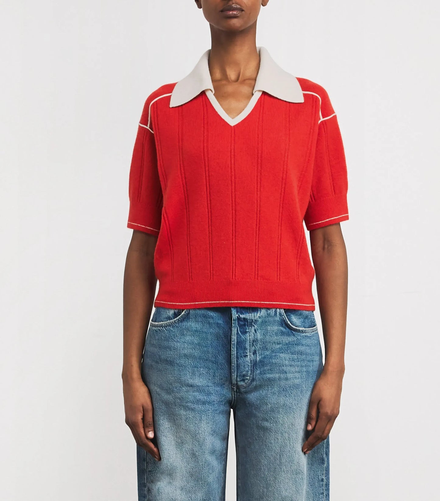 Polo Pele in Scarlet Cream