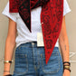 Cashmere Schal The Wild Rag in Carmine/Black