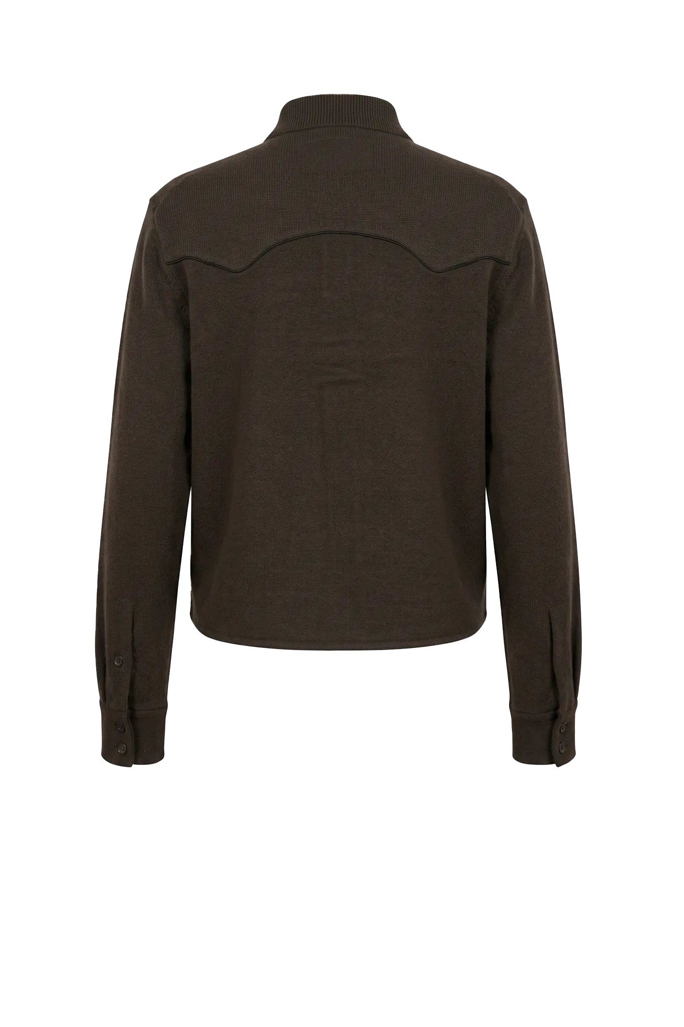 Shirt Cropped Western in Burnt Cocoa