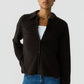 Shirt Cropped Western in Burnt Cocoa