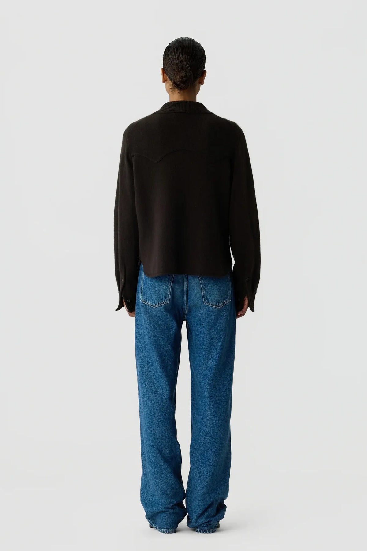 Shirt Cropped Western in Burnt Cocoa