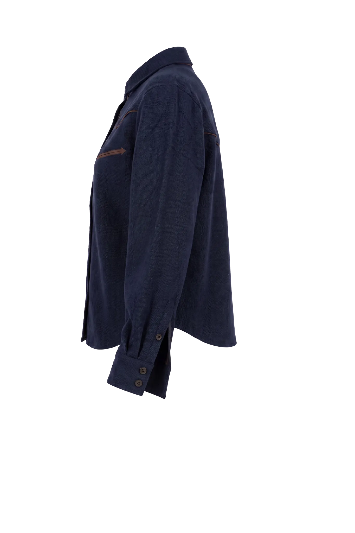 Shirt Cropped Western in Midnight