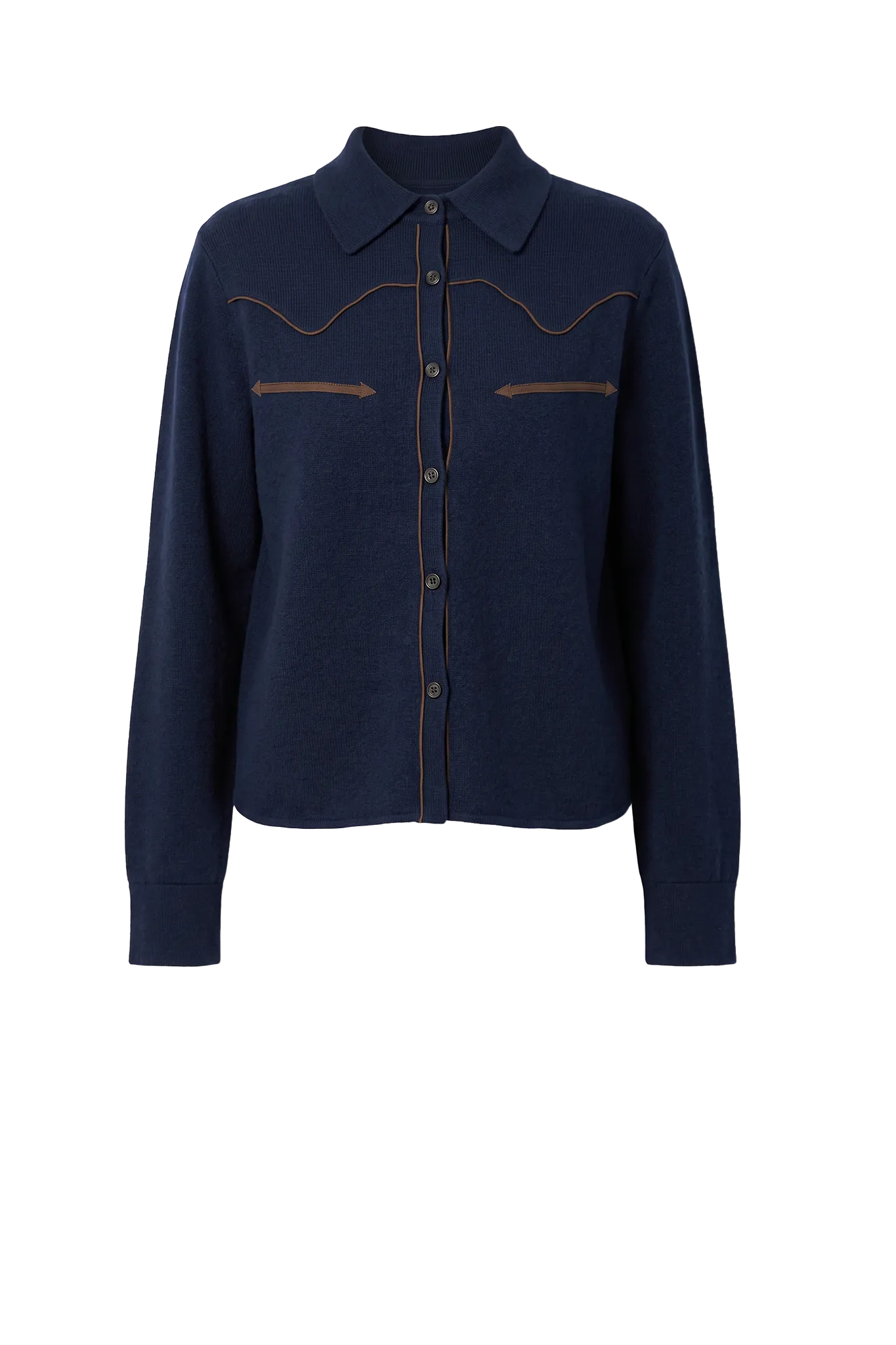 Shirt Cropped Western in Midnight