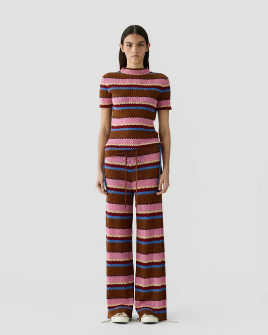 Shirt Palazzo in Burnt Sienna Combo