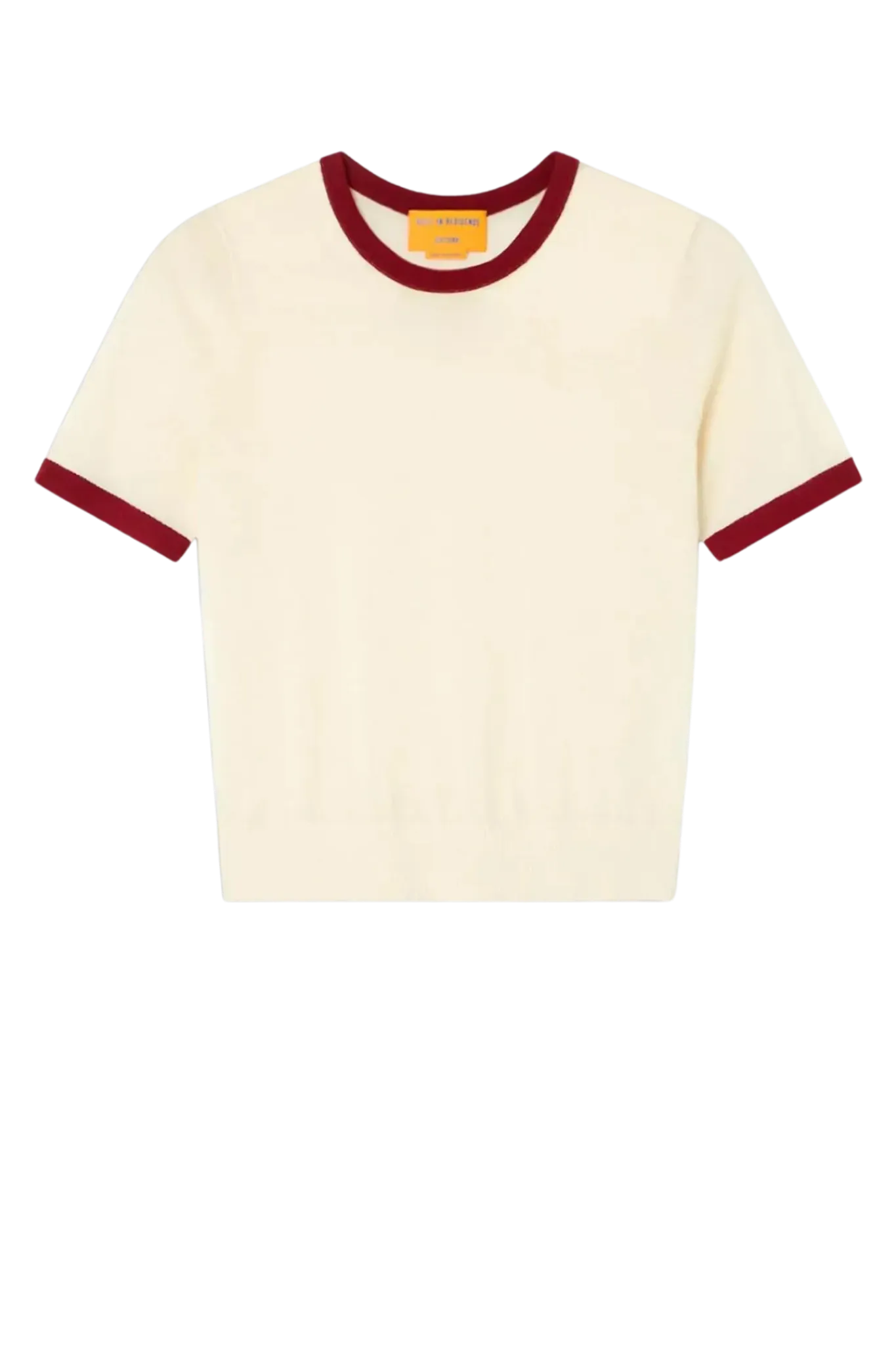 Shirt Airy Ringer in Cream Carmine