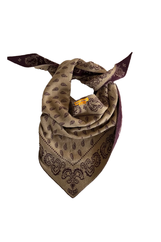 Cashmere Schal The Wild Rag in Fig/Camel