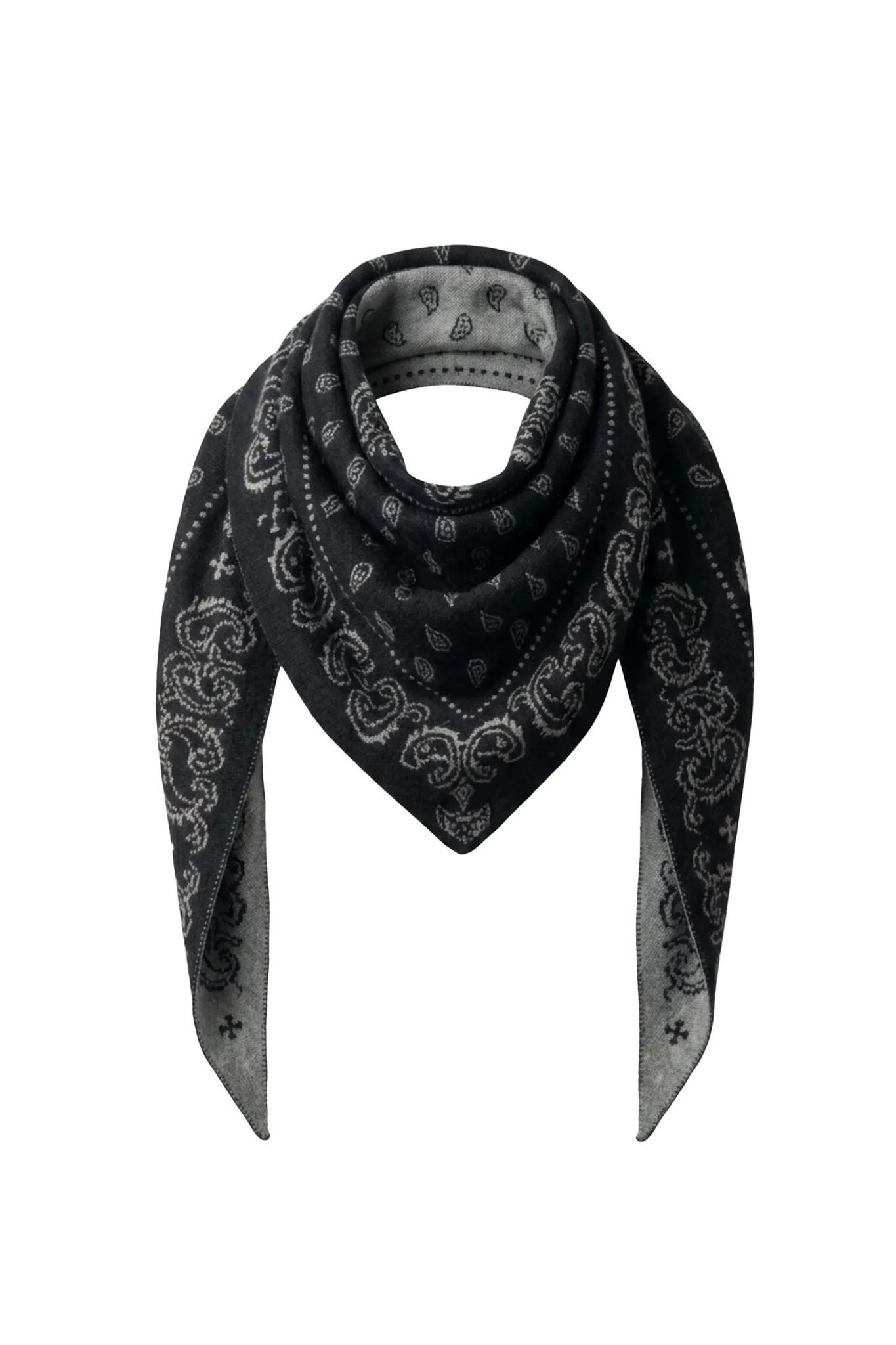Cashmere Schal The Wild Rag in Black/Heather Grey