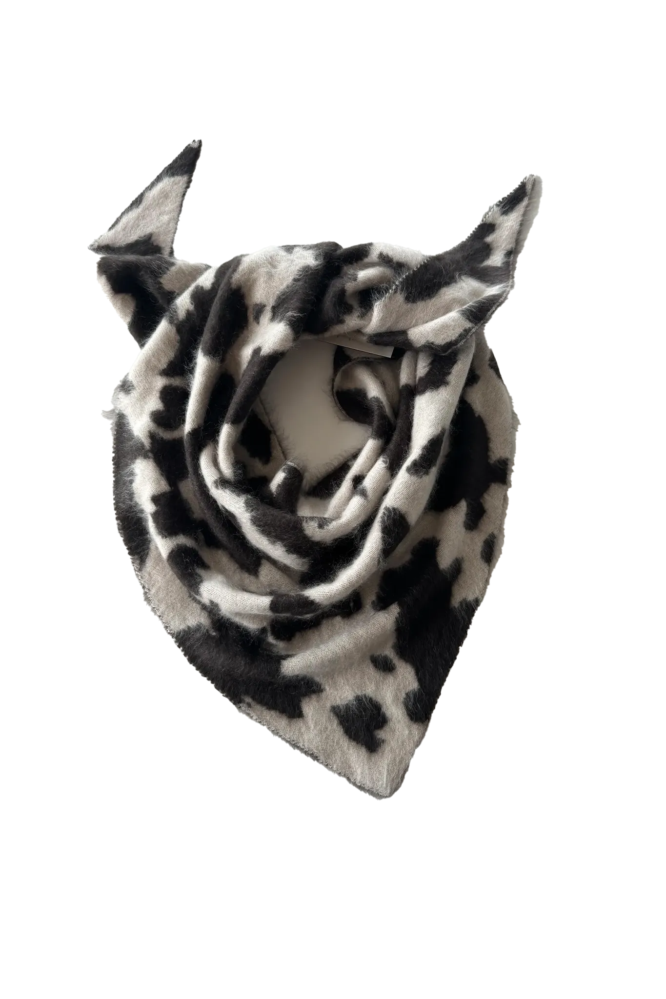 Cashmere Schal Grizzly Cowhide Wild Rag in Oatmeal/Burnt Cocoa