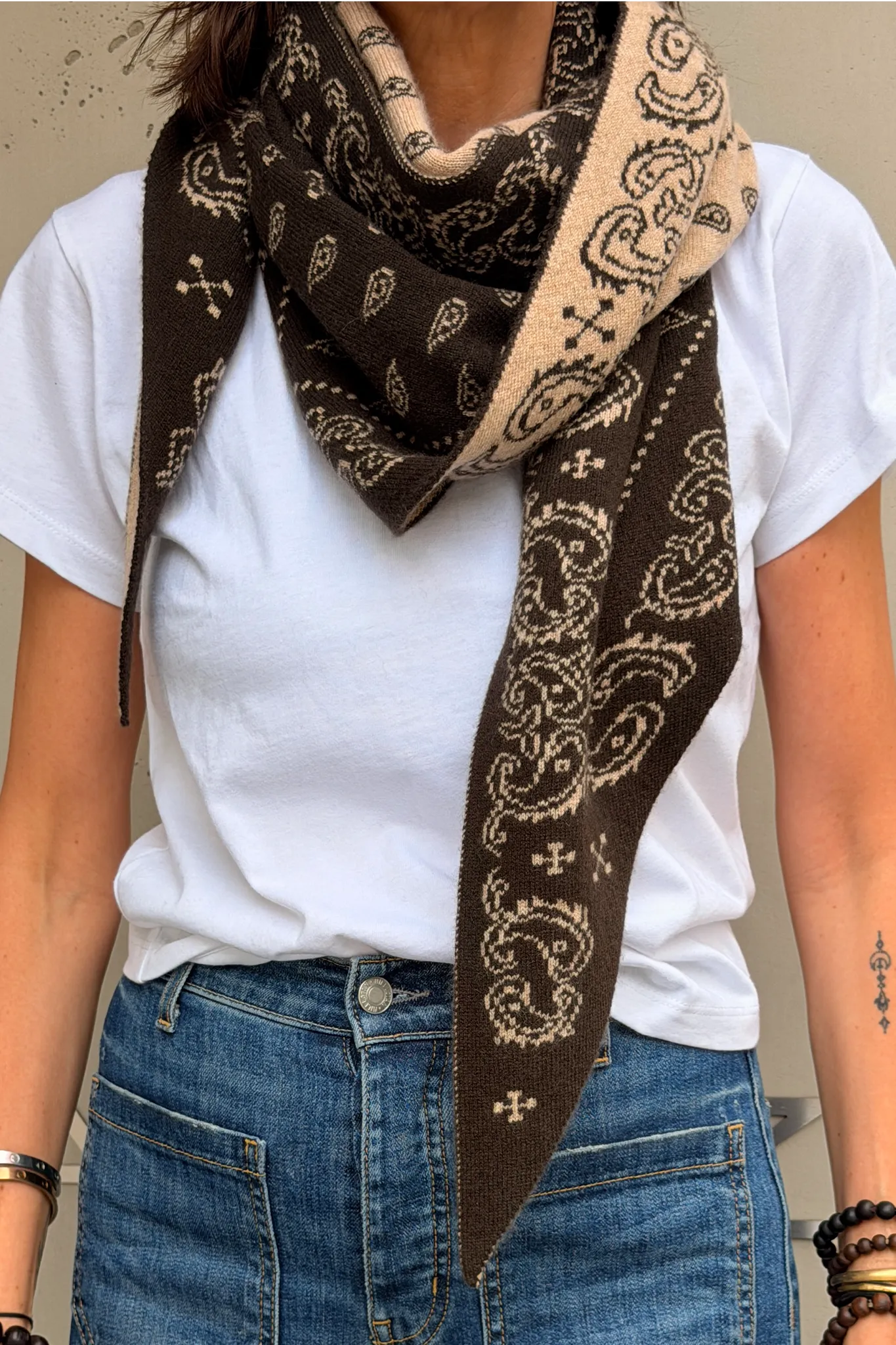 Cashmere Schal The Wild Rag in Burnt Cocoa/Dune