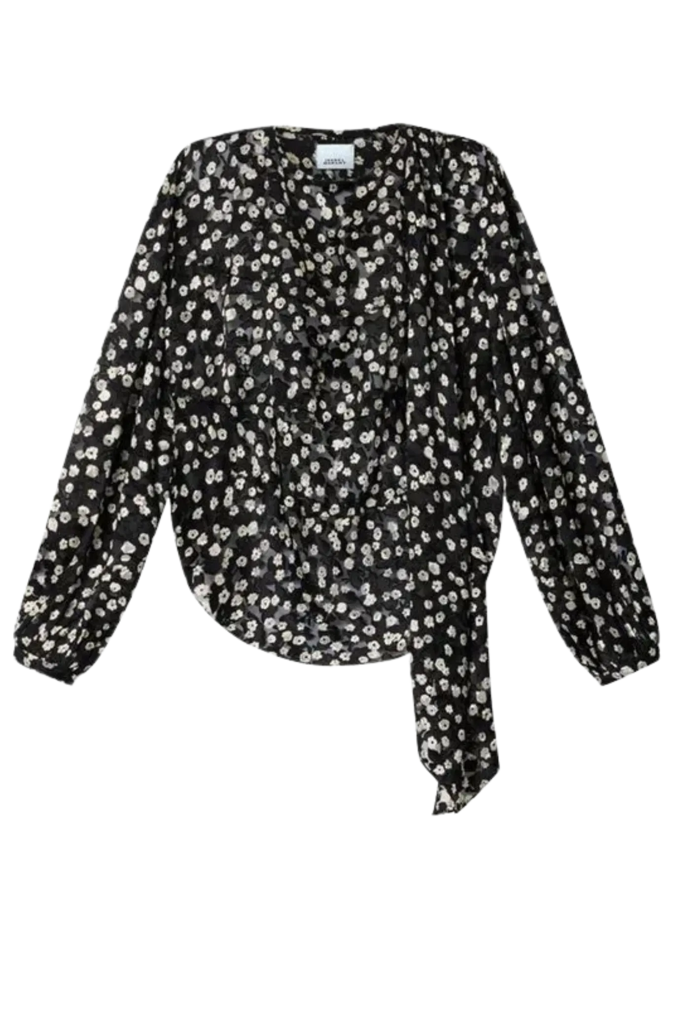 Bluse Firma in Black-Ecru