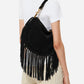 Tasche Oskan Soft Zipped Fringe in Black