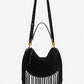 Tasche Oskan Soft Zipped Fringe in Black