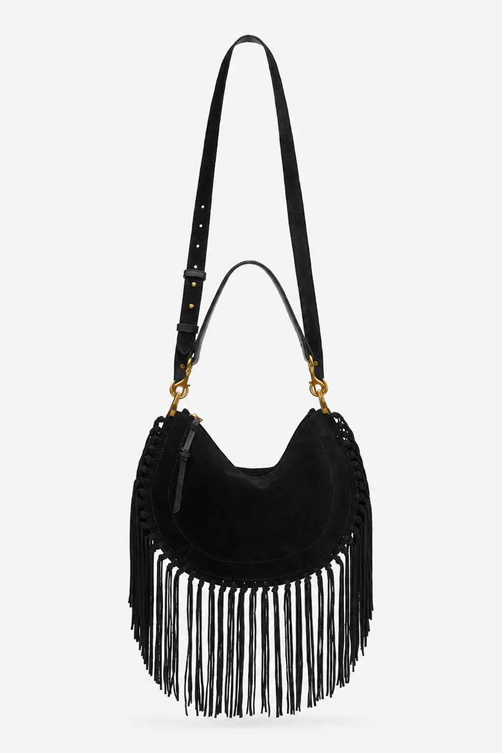 Tasche Oskan Soft Zipped Fringe in Black