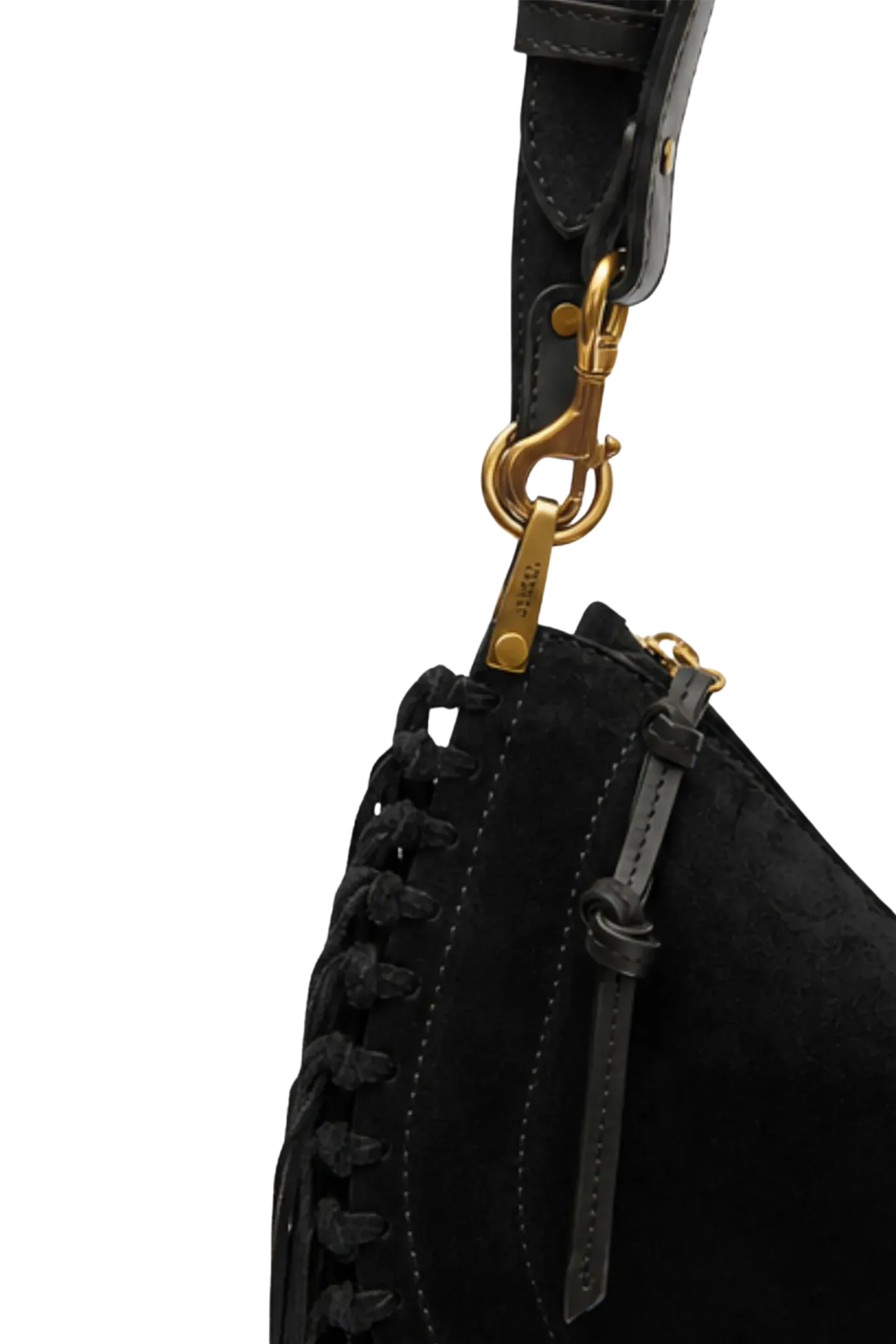 Tasche Oskan Soft Zipped Fringe in Black