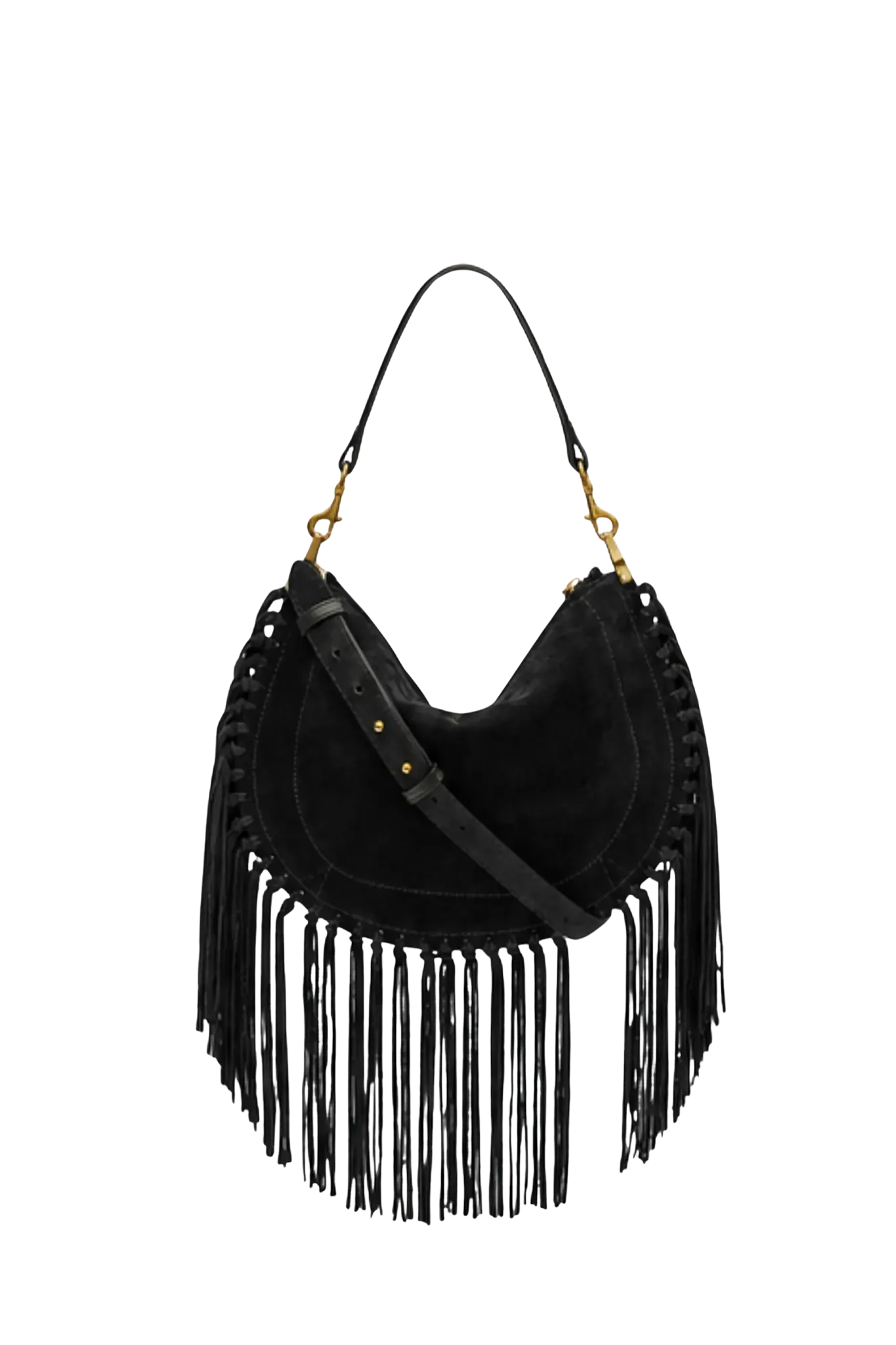 Tasche Oskan Soft Zipped Fringe in Black