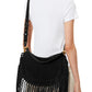 Tasche Oskan Soft Zipped Fringe in Black