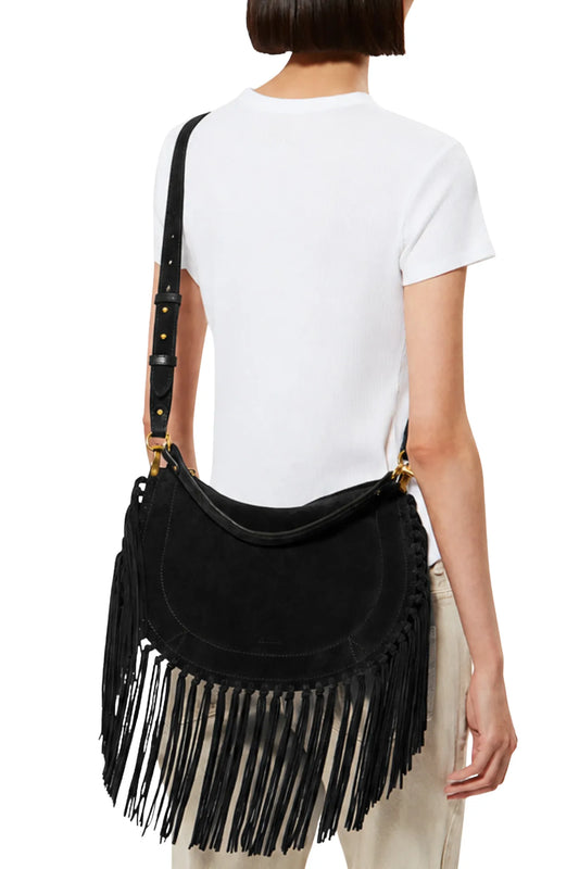 Tasche Oskan Soft Zipped Fringe in Black