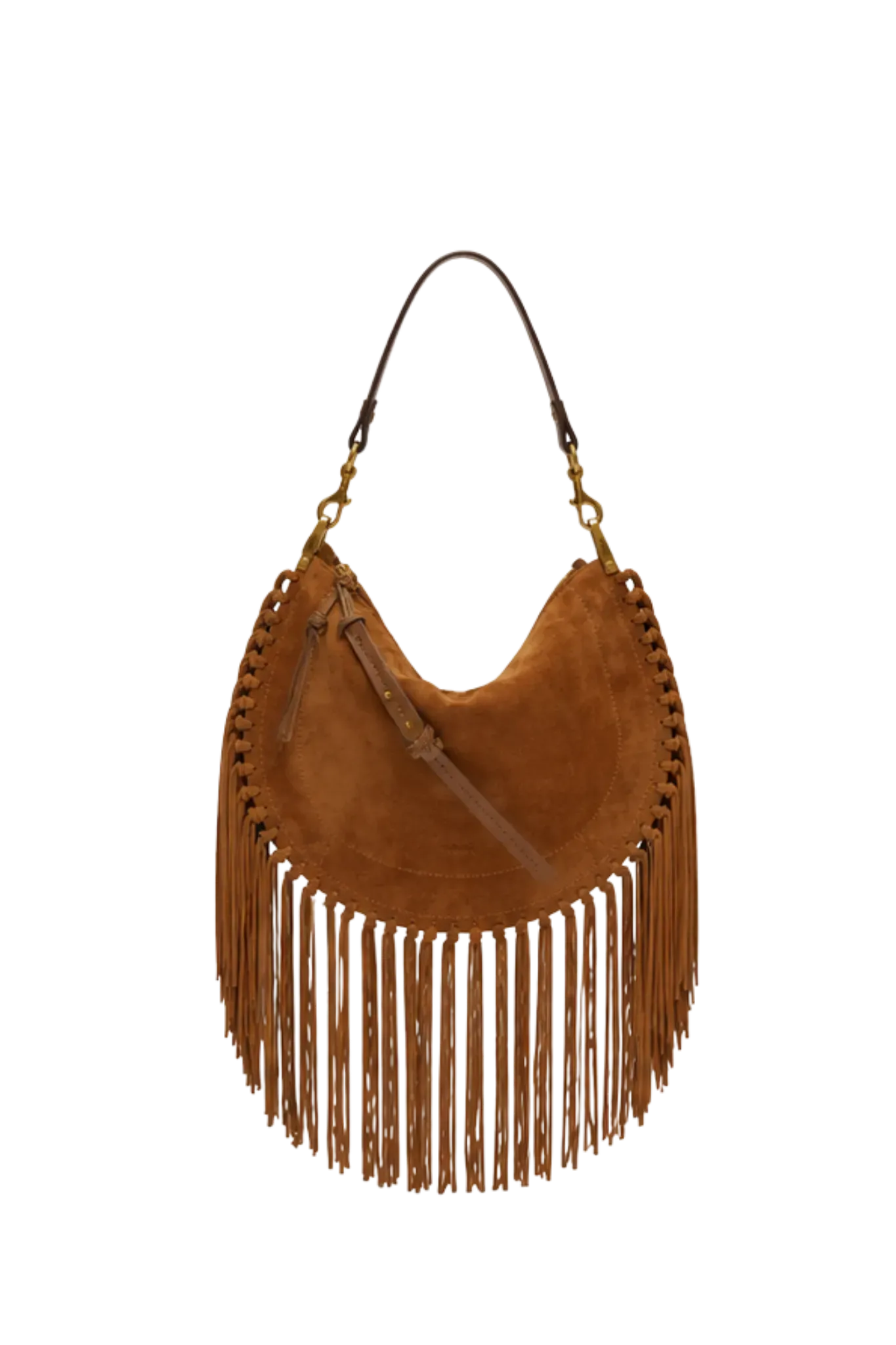Tasche Oskan Soft Zipped Fringe in Cognac