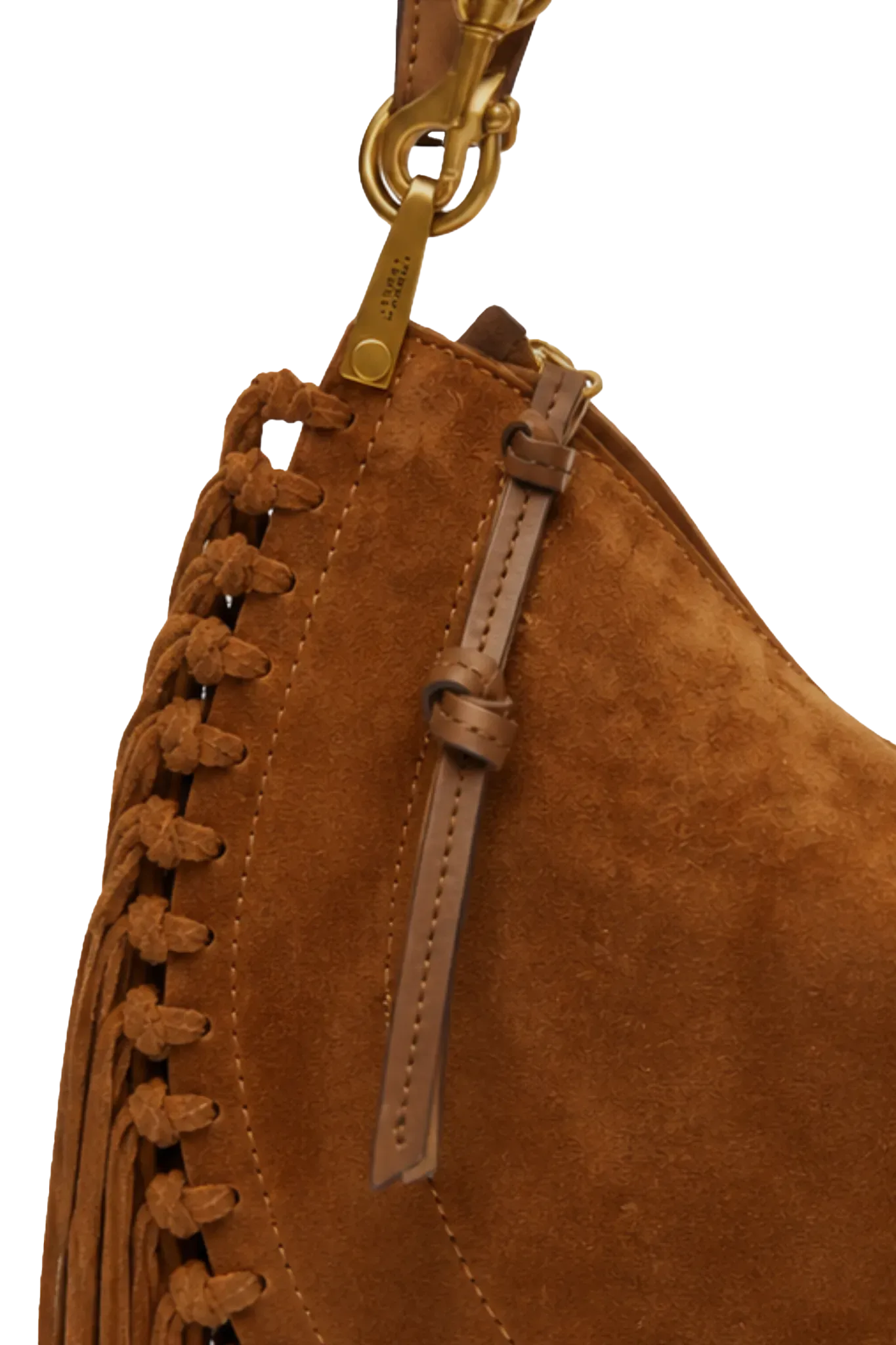 Tasche Oskan Soft Zipped Fringe in Cognac