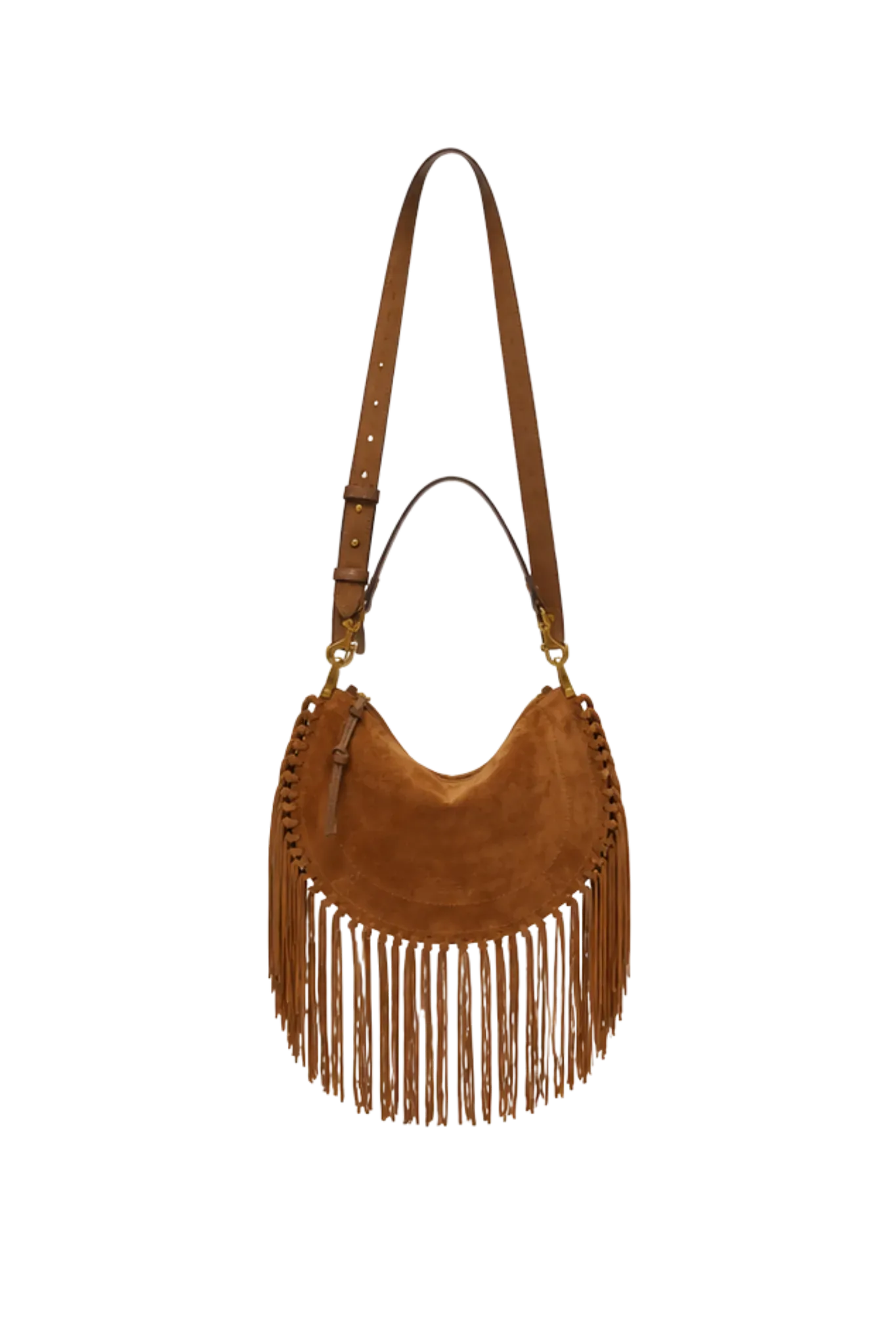 Tasche Oskan Soft Zipped Fringe in Cognac