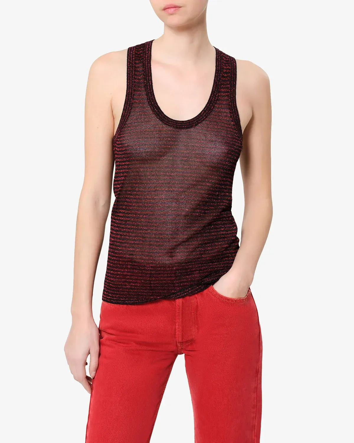 Top Cevara in Black/Red