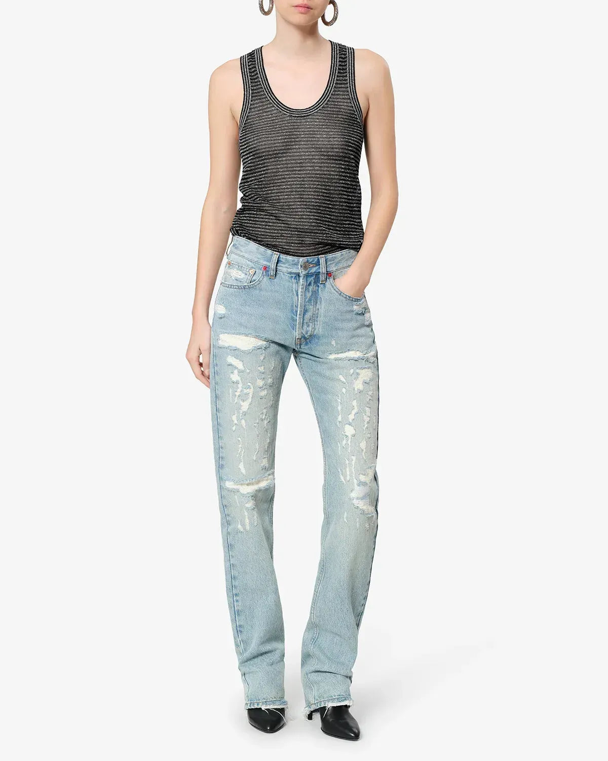 Top Cevara in Black/Silver