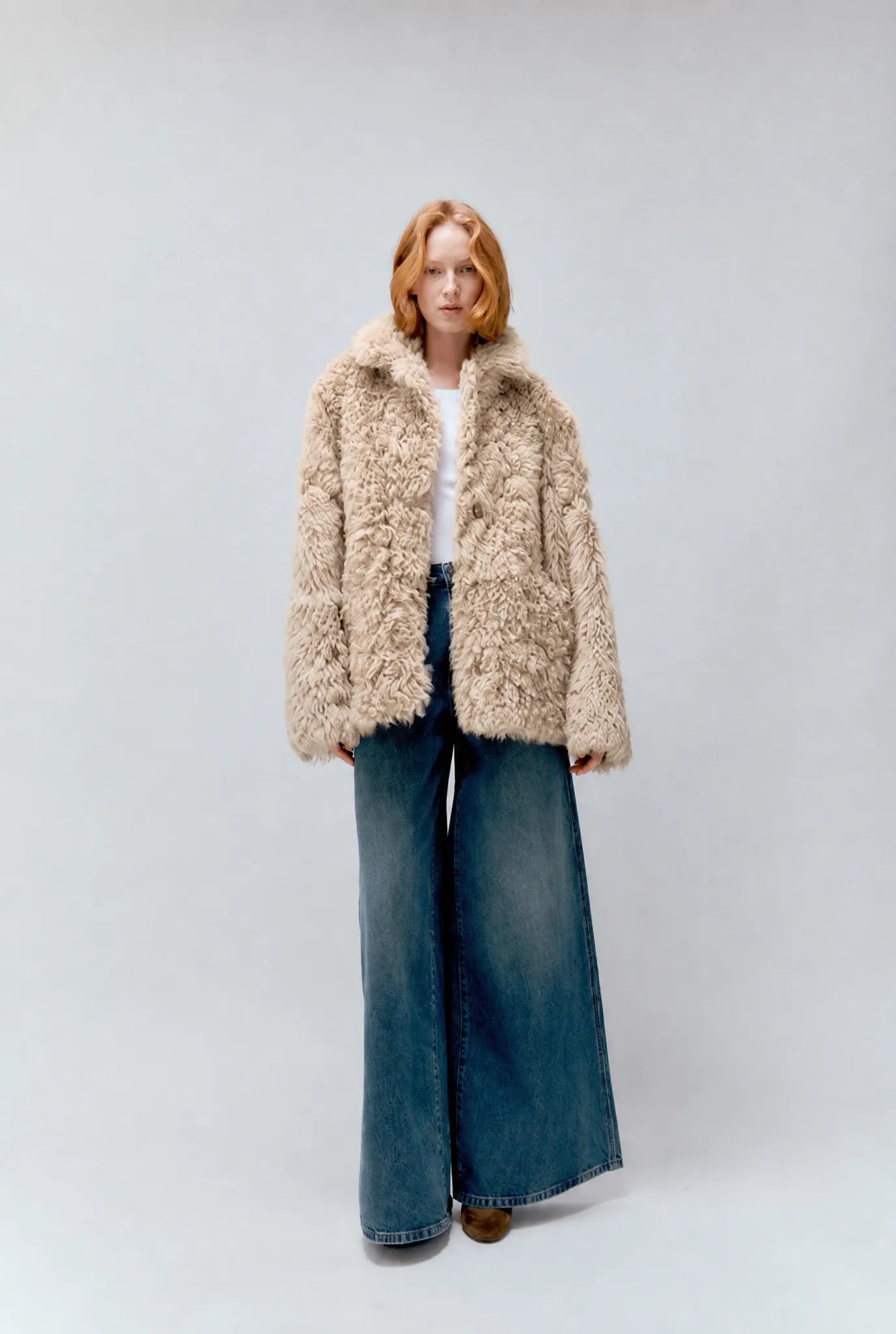Lammfelljacke Cleo in Macchiato