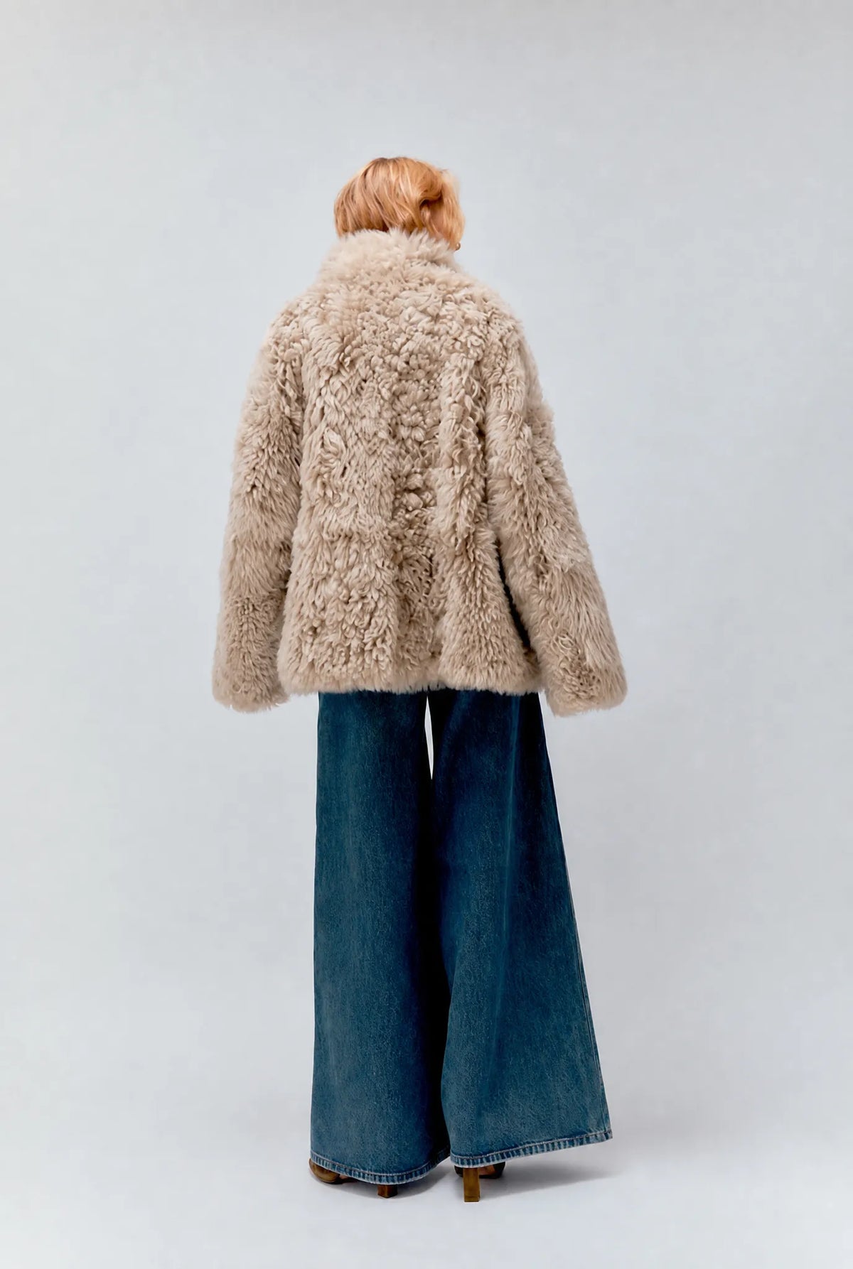Lammfelljacke Cleo in Macchiato