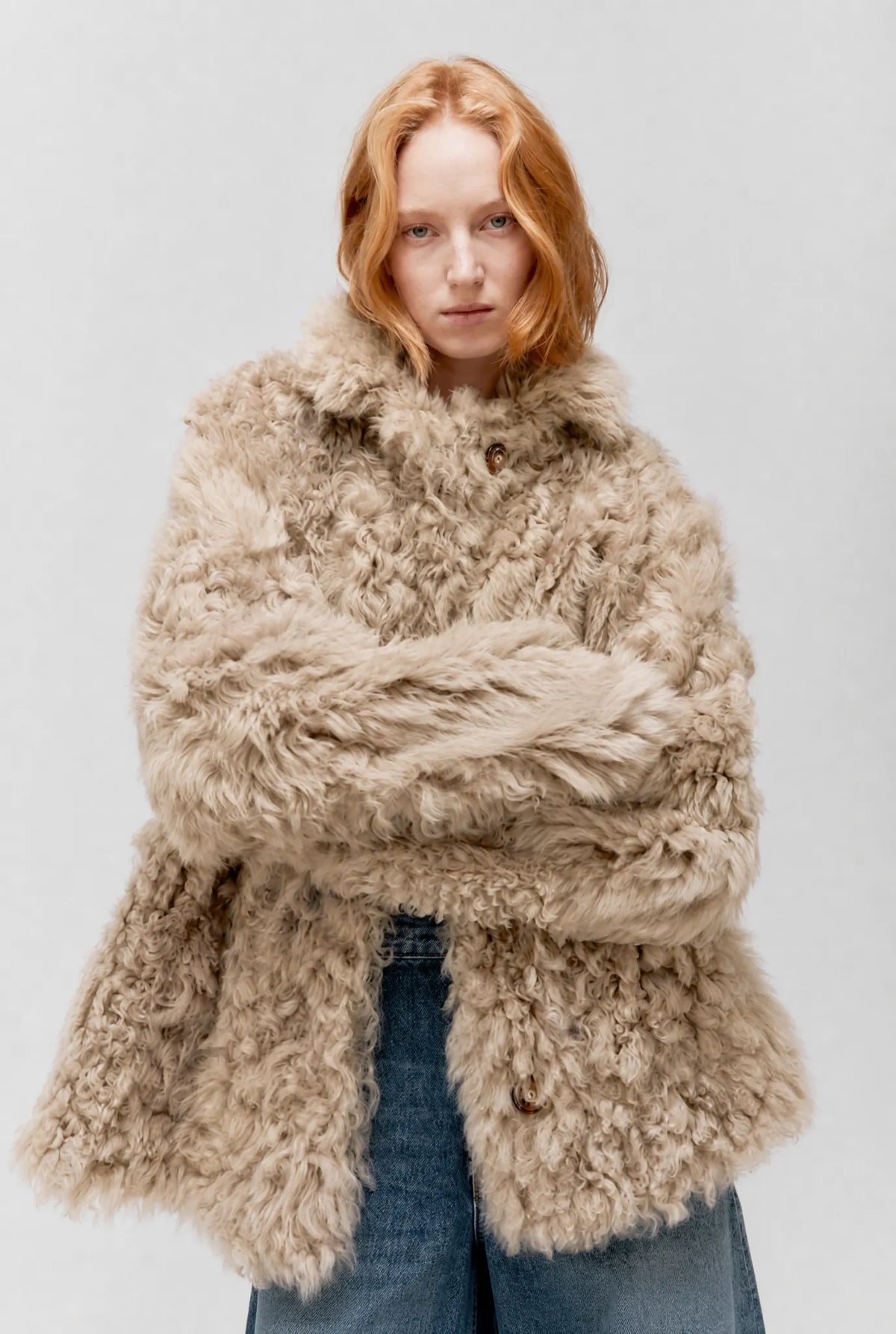 Lammfelljacke Cleo in Macchiato