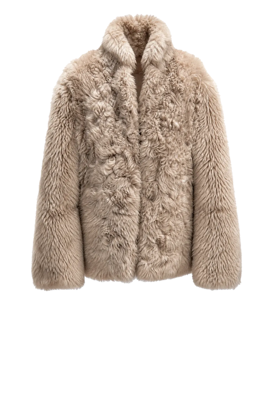 Lammfelljacke Cleo in Macchiato