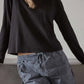 Longsleeve Boxy in Black
